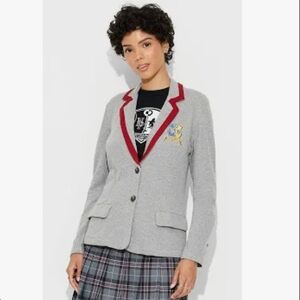 Target Exclusive Beetlejuice Astrid Graphic Blazer Heather Gray Size Small